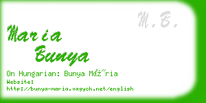 maria bunya business card